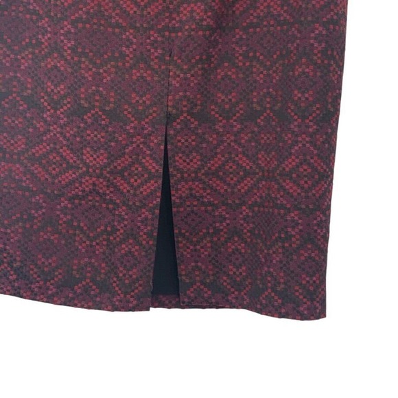 Halogen Women's Lined Pencil Skirt Pink Purple Red Black Geometric Size 8 - Picture 5 of 6